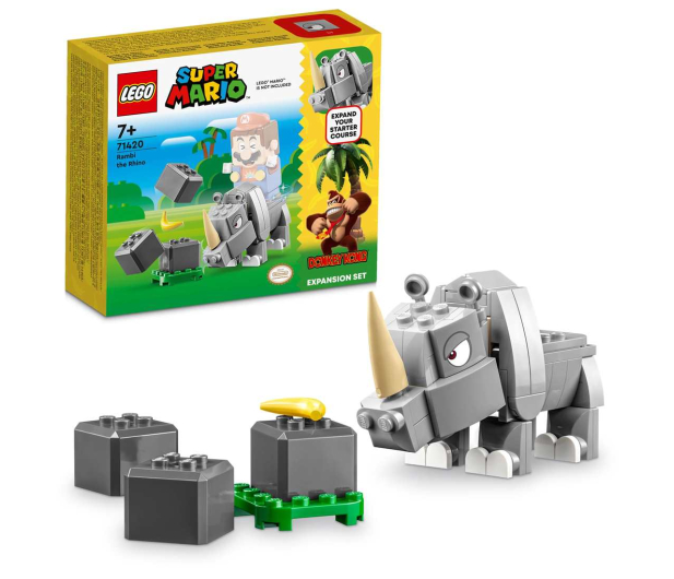 LEGO Super Mario 71420 Nosorożec Rambi - zestaw rozszerzający - 1159380 - zdjęcie